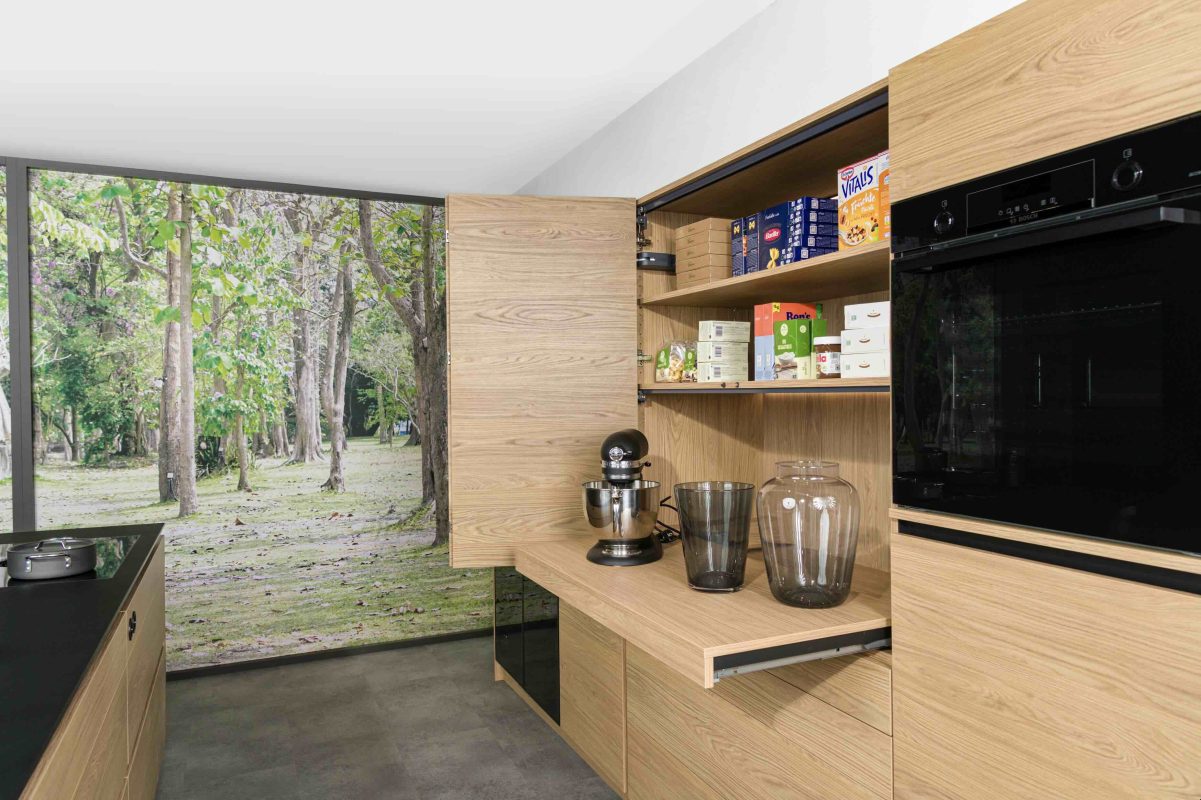 Falttürschrank Eiche Nordic Detail