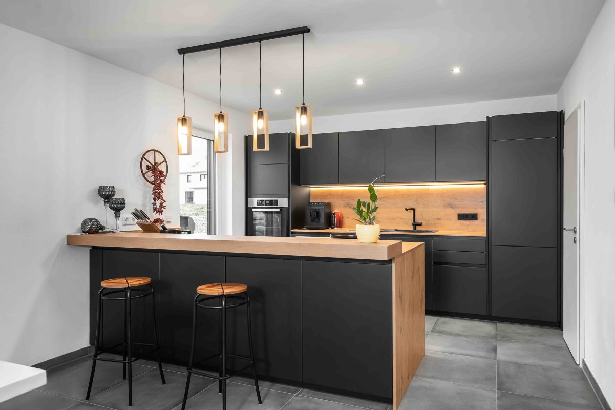 Küche Anthrazit Silbermond