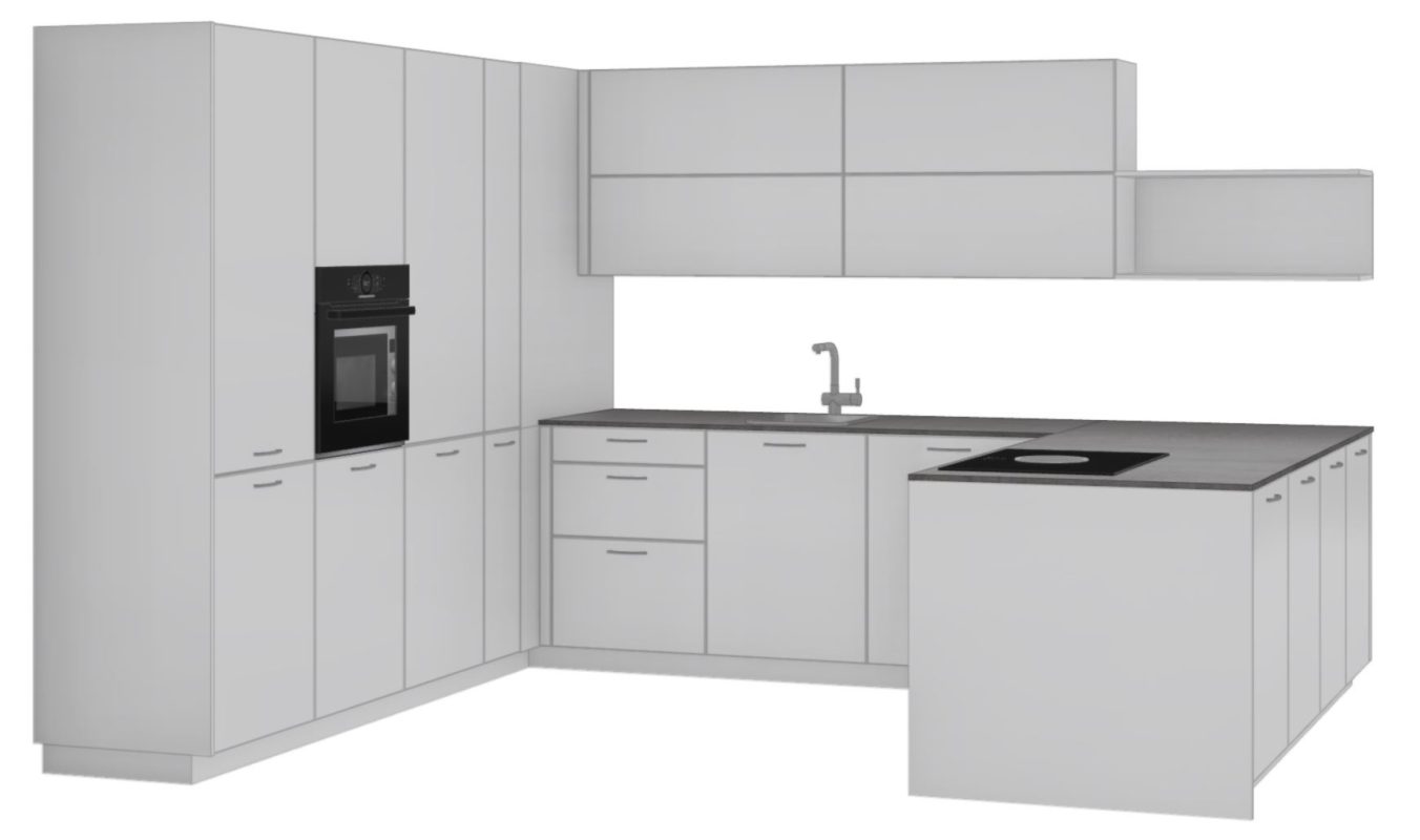 U-Form Küche Modell Kostenbeispiel