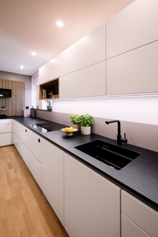 Küche Polarweiß Silbermond